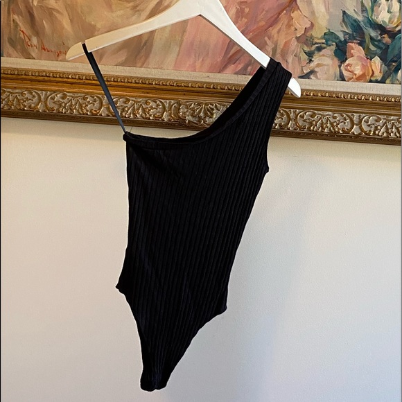 Revolve LNA Black Ribbed Bodysuit Made in USA size XS - Picture 2 of 3